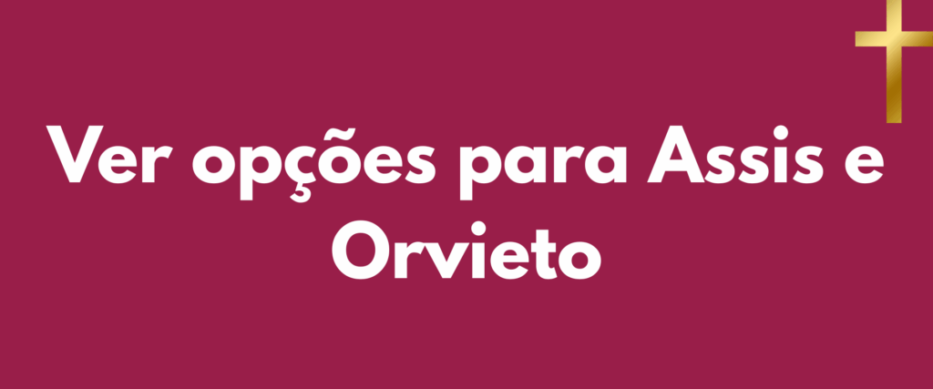 Banner em vinho para ver opções de excursões para Assis e Orvieto pela GetYourGuide