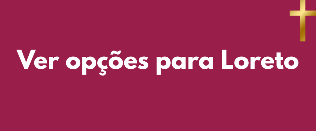 Banner em vinho com botão para excursões ao Santuário de Loreto pela GetYourGuide