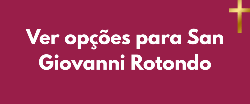 Banner em vinho para ver excursões para San Giovanni Rotondo e Padre Pio pela GetYourGuide